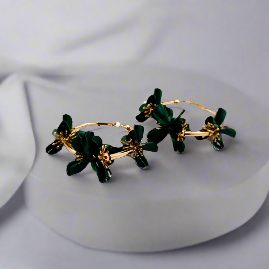 Floral Luxe Hoops-0